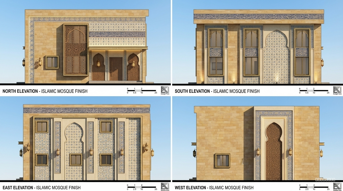 تصميم اسلامي لهذا المسجد