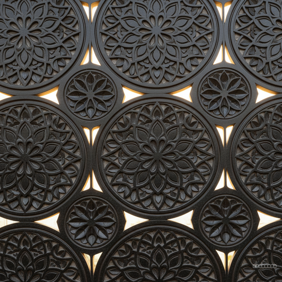 Create mandlad on a wall with cnc cut stone 