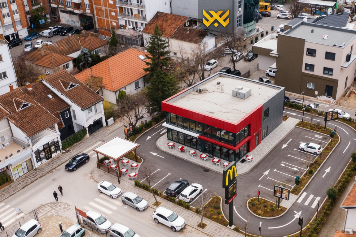 can you turn this into a video of the previous building turning into this building in the render