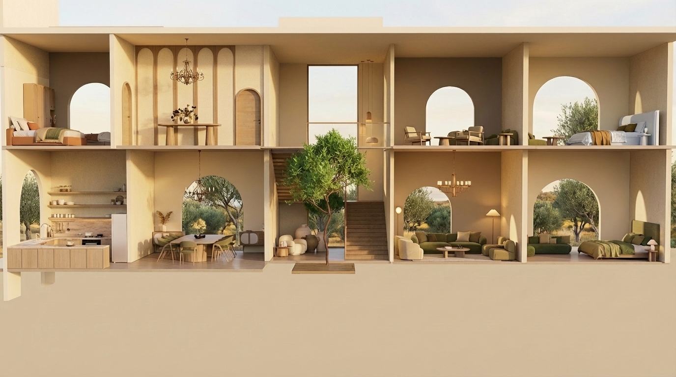 ظبط الشبابيك و كبر شباك السلم و شيل خزن المطبخ اللي قوق و خليها رفوف و ظبط فرش ال 2living اللي فوق و اللي تحت زي ما انا كنت فرشة