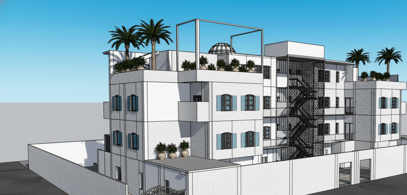 create a highly realistic architectural render